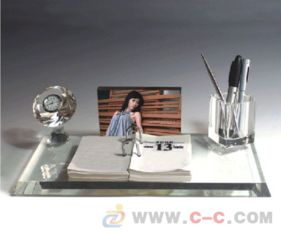 海口水晶兩件套 商務水晶紀念品中的典雅之作
